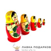 НП / Матрешка загорская «Каравай - 5 кукол» 18 см. синий платок 