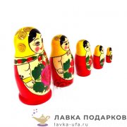 НП / Матрешка загорская «Каравай - 5 кукол» 18 см. синий платок 