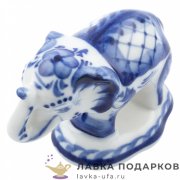 Гжель / Статуэтка «Слон» (м) 07 х 09 х 05 см. авт. Селиверстова Г.И. 