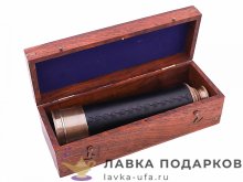 Винтаж / Подзорная труба латунная, антик 08 х 03 х 03 см. + шкатулка дерево Мтк_127_18 