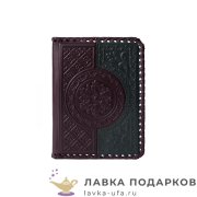 Макей / Обложка для авто-документов «Венеция». цв. коричнево-зеленый 003_08_41 
