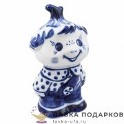 Гжель / Статуэтка Гжель «Чиполлино» 10х06 см — авт. Еремина Л.Г. 