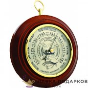 Бриг/ Барометр «Рыбак» D =  130 мм. корпус массив 21 х 20 см. цв. барокко ПБ_1 