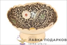 ЛГ / Рында латунная «Штурвал» д.7 см 15х8 см. полиш Кл3208-1 