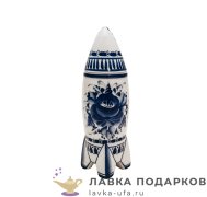 Гжель / Штоф «Ракета» 30 см. 