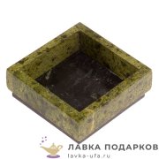 УК / Подставка для скрепок 09 х 09 х 04 см. змеевик цв. светло-зел. 5488 