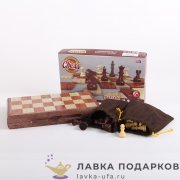 Шахматы магнитные «Походные», доска складная 24 х 12 х 04 см, пластик коричневый 2320_L  