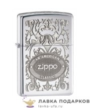 Zippo / Зажигалка 24751 «Zippo в Америке» 56 х 36 х 12 мм. хром полированный 