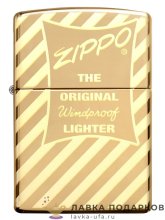 Zippo / Зажигалка бензиновая Zippo 49075 «Полоски» цв. латунь полированная 