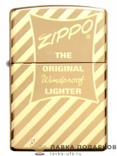 Zippo / Зажигалка бензиновая Zippo 49075 «Полоски» цв. латунь полированная 