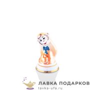 БФ / Статуэтка «Обезьяна на пьедестале» Башкирский фарфор 10см сувенир фигурка подарочная 