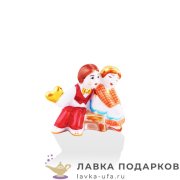БФ / Статуэтка «Дети на скамеечке» Башкирский фарфор 10х8х6см сувенир фигурка подарочная 