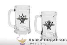 Олово / Кружка для пива с оловянным барельефом «Полиция» 330 мл. + коробка ПВ_2813 