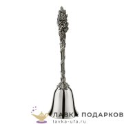 КМ / Колокольчик «Цветы - Розалия» 08 х 04 х 04 см. посеребренная с чернением 