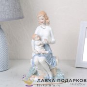HP-Ф / Статуэтка «Дама с малышом» большая 25см фарфор рождение ребенка HP112N 