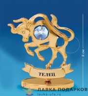 Юнион / Фигурка «Знак Зодиака - Телец» зол. 08 х 03 см. бел. кристалл AR_52.5 