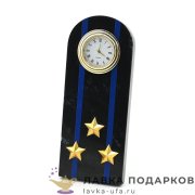 УК / Настольные часы «Погон полковник СК ВС» 6х15см змеевик ведомственные сувенирные 1316630мс 