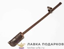 ПО / Чехол для шампуров «Уголок» кожа с тиснением, коричневый (К) 