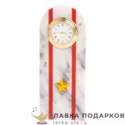 УК / Настольные часы «Погон майор МВД» 6х15см мрамор ведомственные 1316684ос 