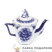 Гжель / Кофейник «Граненый» 1500 мл. 21 х 23 х 13 см. Селиверстова Г.И. 