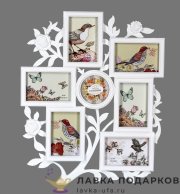 Арт - НН / Мульти-рамка на 7 фото «Розы» 55 х 44 см. белая HW_1602_W 