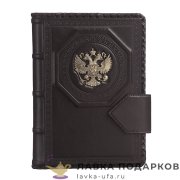 Макей / Ежедневник недатированный А5, обложка кожа с латунным орлом «Империя-2» цв. коричневый 