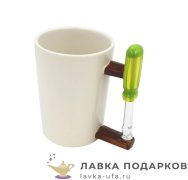 ПС / Кружка чайная «Отвертка» 330мл керамика белый ручка отвертка 8104-1 