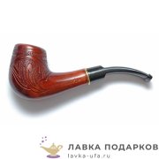 Гарманофф / Курительная трубка резная из груши «Рио» 155 мм. фильтр 9 мм. 11059_А_20 