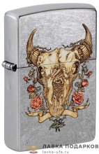 Zippo / Зажигалка бензиновая Zippo 48559 «Бык худ. Рик Ритвельд» цв. хром полированный  
