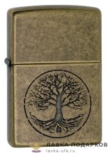 Zippo / Зажигалка бензиновая Zippo 29149 «Древо жизни» цв. медь матовый 