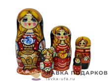 НП / Матрешка загорская «Варвара краса с самоваром» 5 кукол, 17 см.  