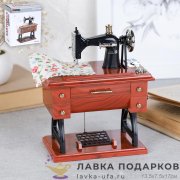 ИНТ / Музыкальная шкатулка «Швейная машинка» коричневый пластик 14х8х17 см YL1010 