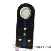 УК / Настольные часы «Погон капитан СК ВС» 6х15см змеевик ведомственные сувенирные 1316627мс 