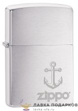 Zippo / Зажигалка 29531 «Якорь с лого Zippo» 56 х 36 х 12 мм. хром матовый 