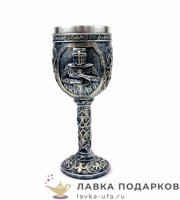 П-М / Бокал на ножке «Рыцарь» 200 мл. 19 х 08 см (металл внутри) 4486 