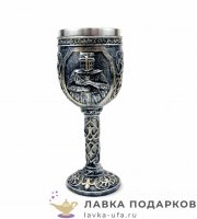 П-М / Бокал на ножке «Рыцарь» 200 мл. 19 х 08 см (металл внутри) 4486 