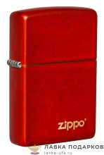 Zippo / Зажигалка 49475_ZL «Классика с лого Zippo» 56 х 36 х 12 мм. красный матовый 