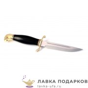 Златоуст / Нож сувенирный «Финка НКВД», сталь ЭИ-107, рукоять граб + латунь, позолота 