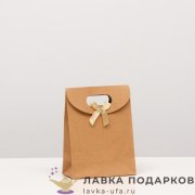 ПКРП / Пакет-коробка «Бант» с вырубной ручкой, крафт, 12х6х16 см, 734.7981 