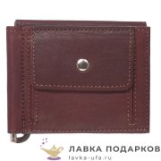 Макей / Зажим для  денег из натур. кожи «Ретро» 11 х 09 см. цв. коричневый 098_07_01 