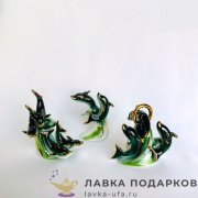 Delicate / Фигурка «Дельфины - семейка из 3-х»  07 см. (3 вида) 3201_72 