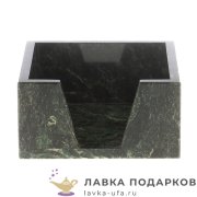 УК / Лоток для бумаг из камня «Кубарик» 11 х 11 х 06 см. змеевик цв. темно-зел.  4581 