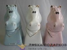 HB / Подставка под очки фарфор «Лошадь» 12 см. цв. розовый B1458 