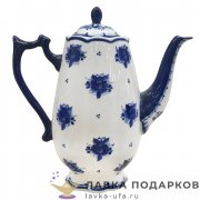 Гжель / Кофейник «Ирина» 850 мл. 20 х 20 х 09 см авт. Селиверстова Г.И.  