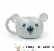 Кружка чайная - дизайн «Коала» 450 мл. цв. желтый 4733 