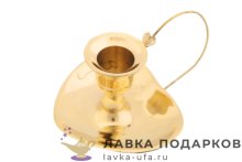 КМН / Подстаканник Кольчугино «Салават Юлаев» со стаканом (хрусталь), никель, Советский 