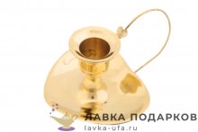 КМН / Подстаканник Кольчугино «Салават Юлаев» со стаканом (хрусталь), никель, Советский 