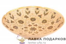 Кашмир / Вазочка для конфет «Цветы» 10 х 10 х 04 см. эмаль красная Фр_1131_1 