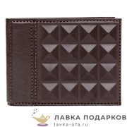 Макей / Зажим для  денег «Геометрия» 11 х 08 см. цвет коричневый 098_08_44_3 