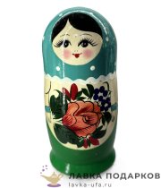 НП-М / Матрешка семеновская «Катюша» 5 мест, 18 см. платок в горошек  